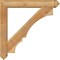 Ekena Millwork Balboa Arts and Crafts Rough Sawn Bracket w/ Offset Brace, Western Red Cedar, 6"W x 34"D x 34"H BKT0604X34X34BOA03RWR - alternate 2